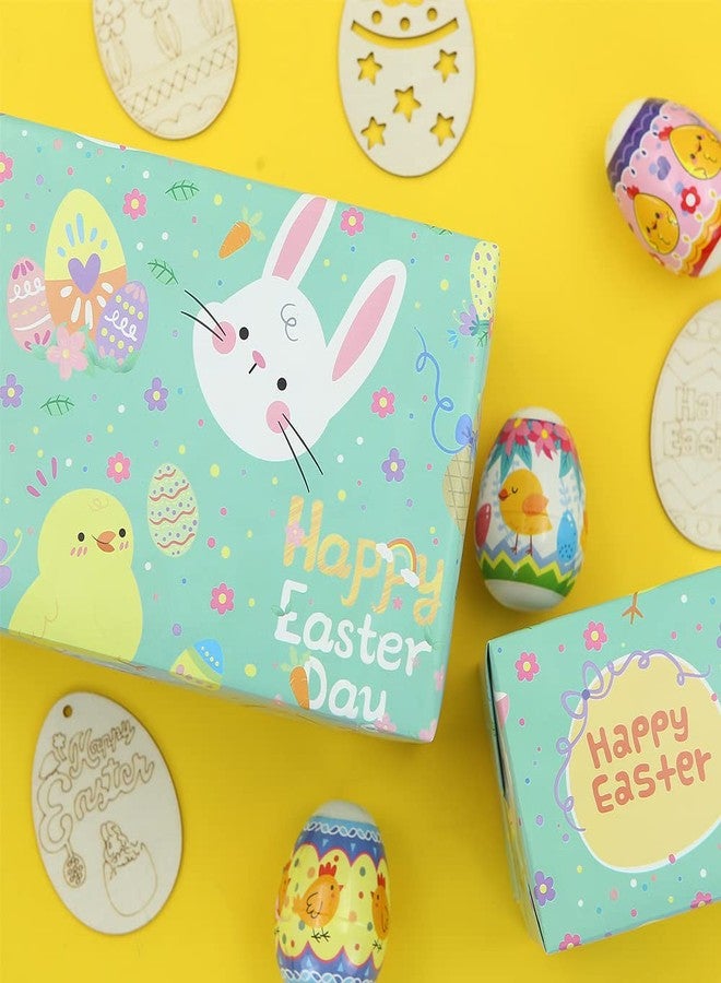 Geluode Gift Wrapping Papers, Easter Egg Rabbit Sheep Chick Wrap Paper, Happy Easter Theme Gift Wrap Paper for Kids Girls Boys Family Friends in Eater Day or Birthday Party, 20 x 28 inches per sheet(6 sheets) - Image 4
